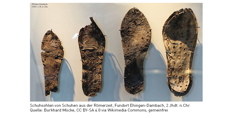 Roemische Schuhsohlen aus Leder