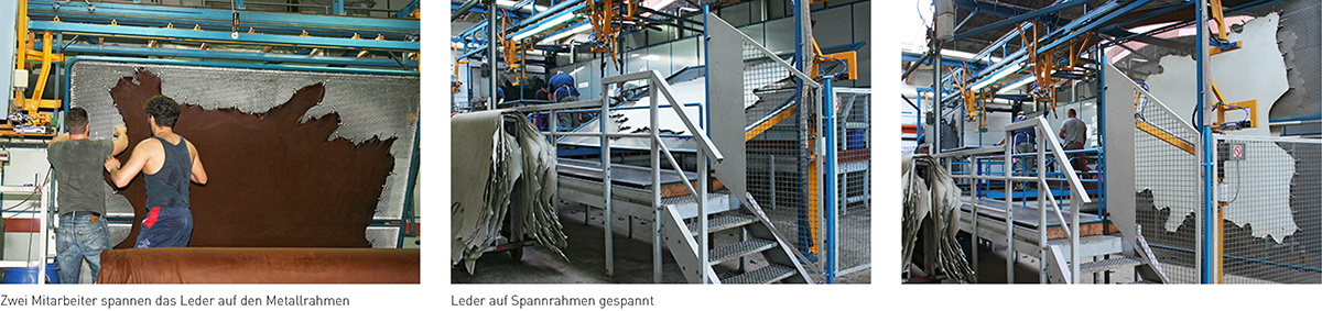 Leder auf Spannrahmen