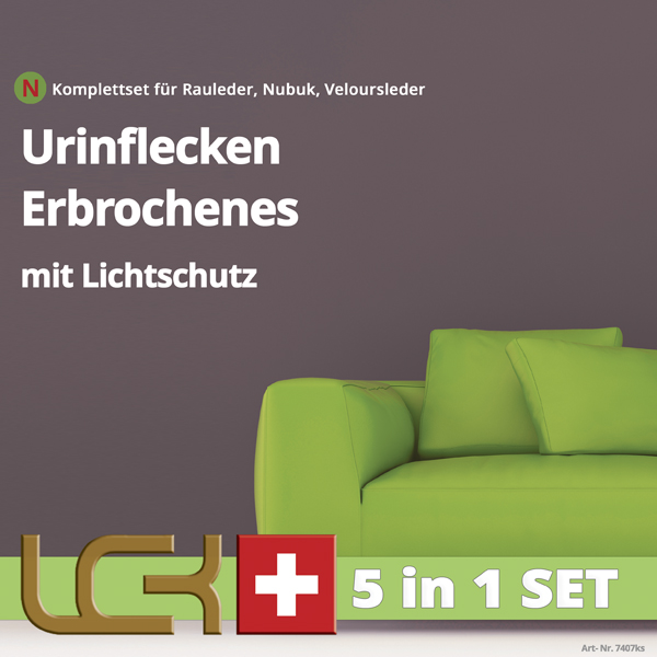 Reinigungs-Set bei Urinflecken & Erbrochenem auf Rauleder