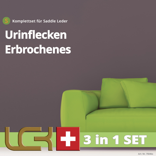 Reinigungs- und Pflegeset gegen Urin und Flecken von Erbrochenem