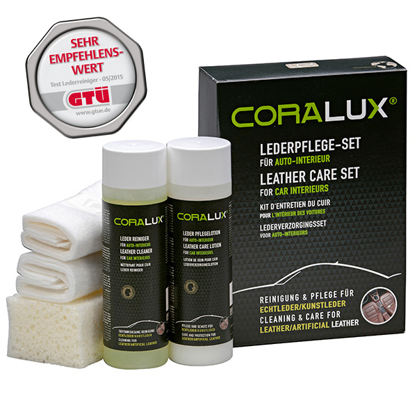 CORALUX Lederpflege Set für Autoleder