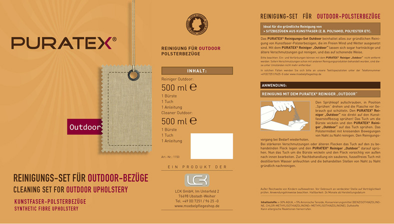 PURATEX® Cleaning Set for outdoor upholstery 5