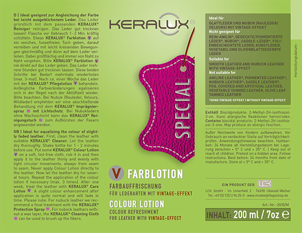 KERALUX® Colour Repair Set V for leather with vintage-effect 4