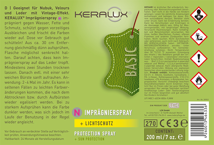 KERALUX® Imprägnierspray N mit Lichtschutz 2