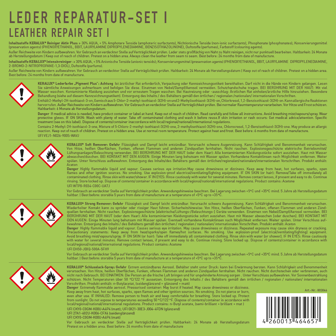 KERALUX® Leder Reparatur-Set I 15