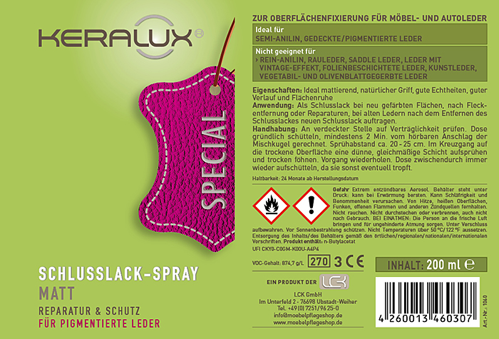 Schlusslackspray matt 2