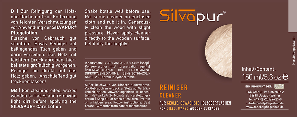 SILVAPUR® Wood Care Set for oiled, waxed wooden surfaces 2