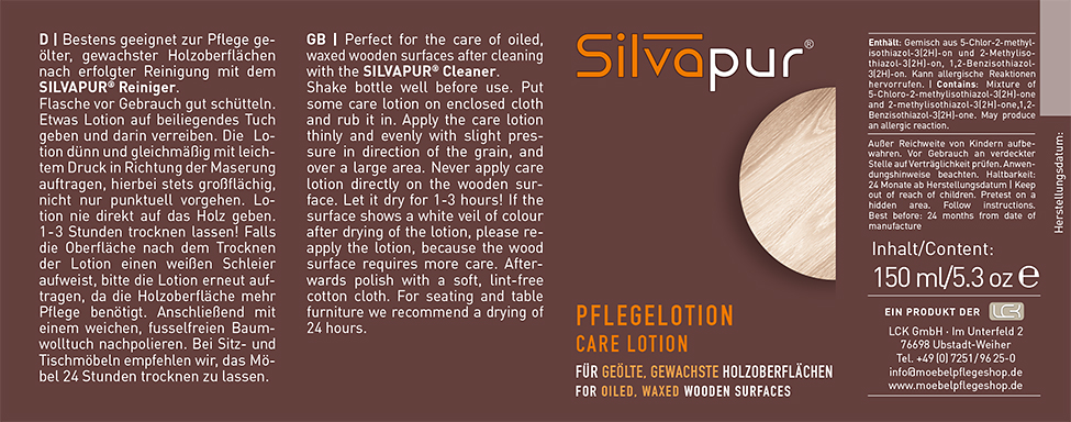 SILVAPUR® Wood Care Set for oiled, waxed wooden surfaces 3